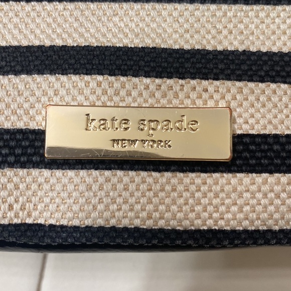 Kate Spaded black and white striped purse - Picture 3 of 7